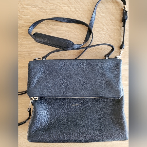 Coach Handbags - Coach Urbane Pebbled Leather Crossbody / Shoulder Bag – Black